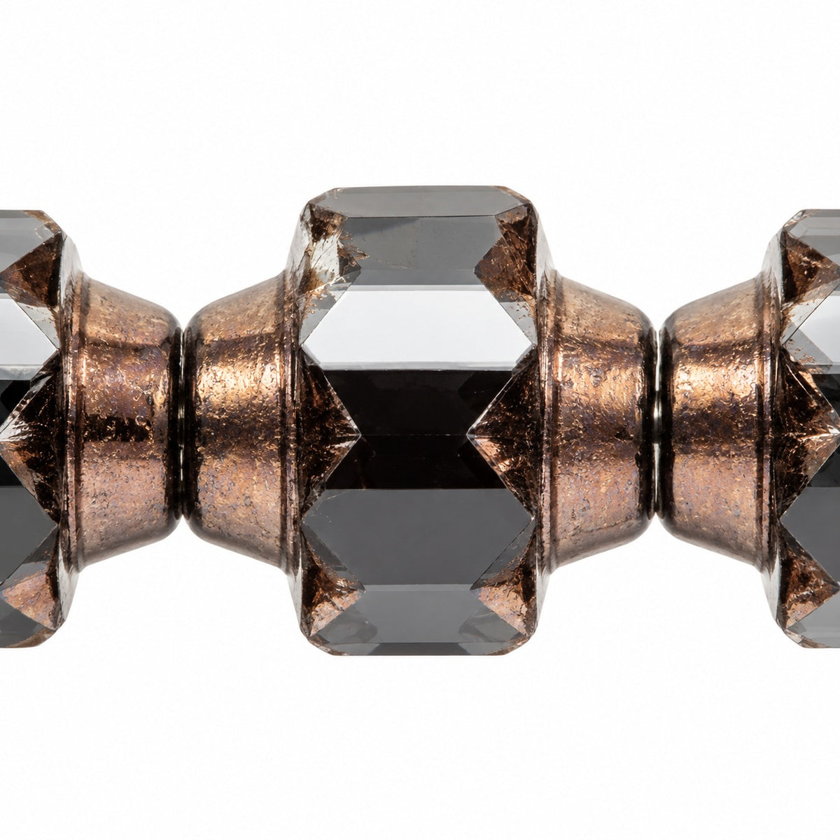 Faceted Special Cut Beads, Black Bronze (23980-14415), Glass, Czech Republic