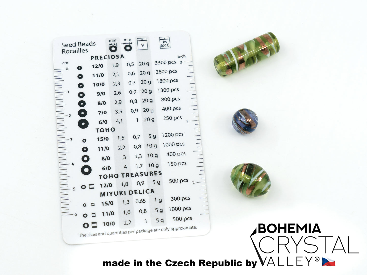 30 pcs Lampwork Beads 592 / Oval (271-29-001), Handmade, Preciosa Glass, Czech Republic