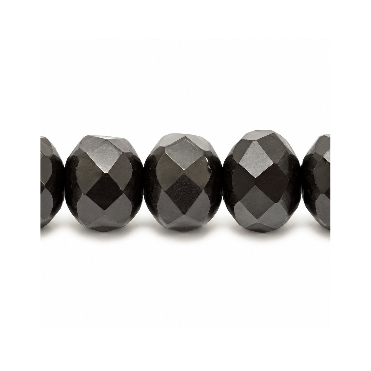 Special Cut Faceted Fire Polished Beads, Black Matte (23980-84110), Glass, Czech Republic