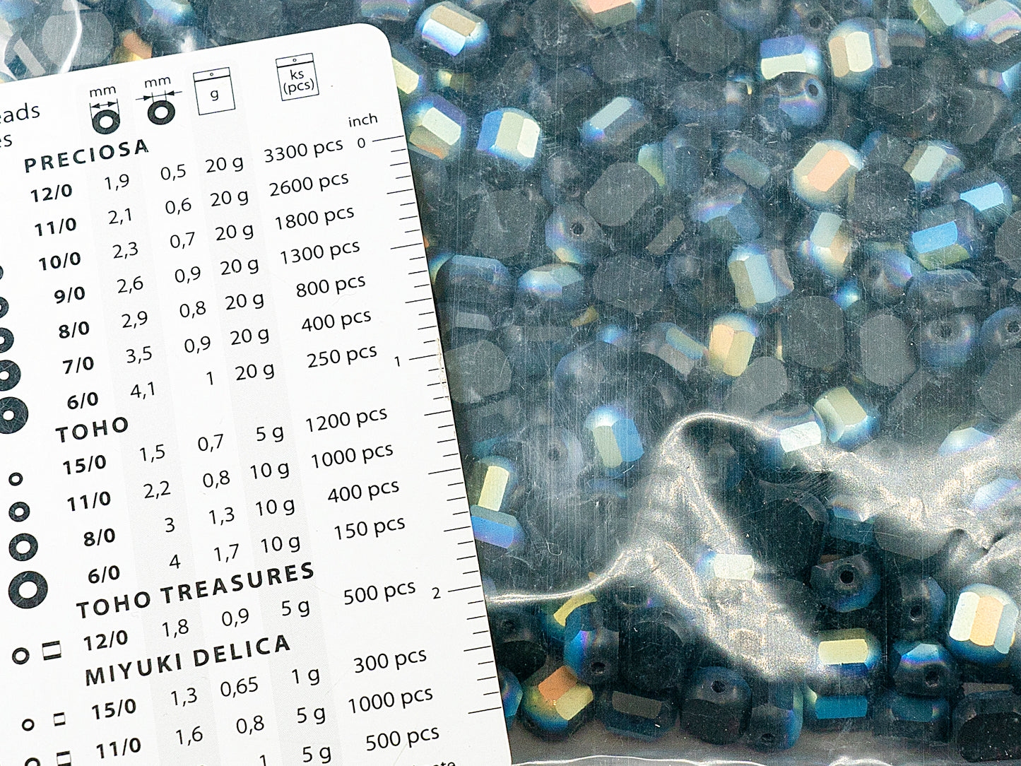 アウトレット 250g ラウンドファイアポリッシュファセットビーズフラットバック、スペシャルカット、8 x 8 mm、ブラックマットAb(23980-28771)、ガラス、チェコ共和国