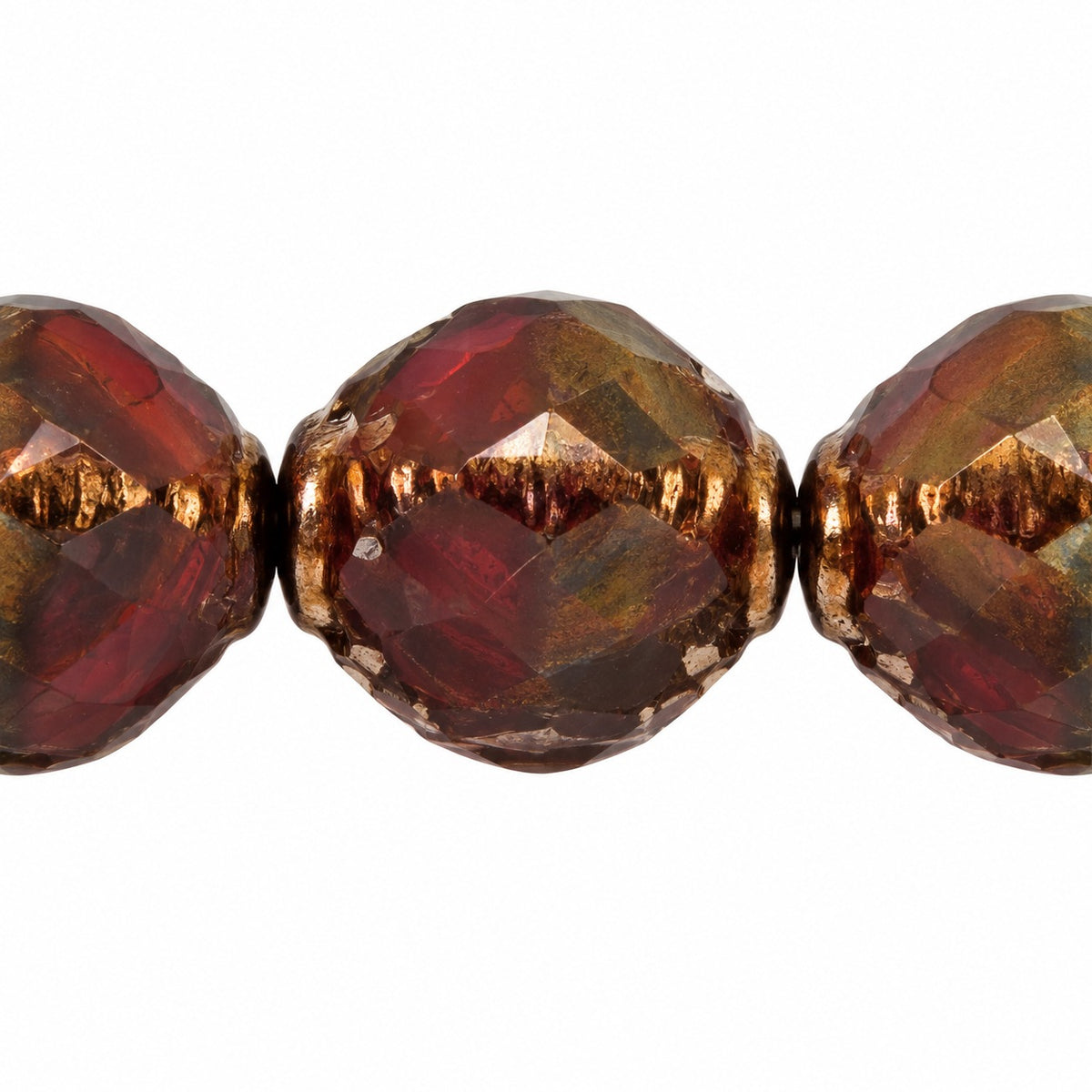 Wasp Special Cut Faceted Fire Polished Beads, X1027 Bronze (x1027-14415), Glass, Czech Republic