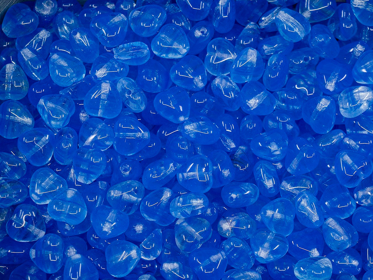 OUTLET Heart Beads, 6 mm, Glass, Czech Republic