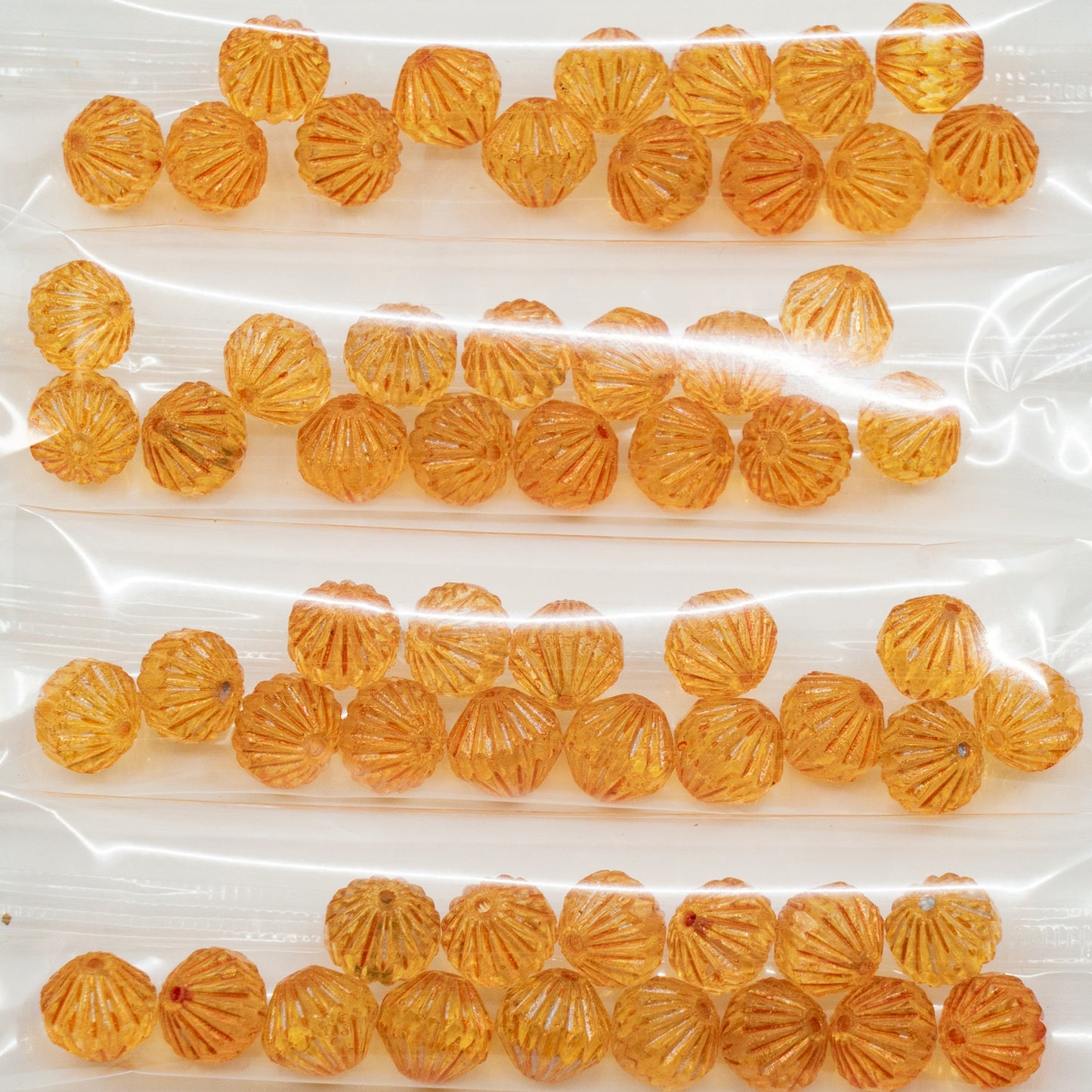 OUTLET 10 grams Faceted Fire Polished Lanthern Cathedral Beads, 9 x 9 mm, Crystal D0106 (00030-D0106), Glass, Czech Republic