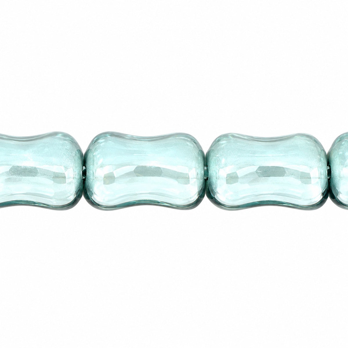 Shaped Pressed Beads, White 14458 (02010-14458), Glass, Czech Republic