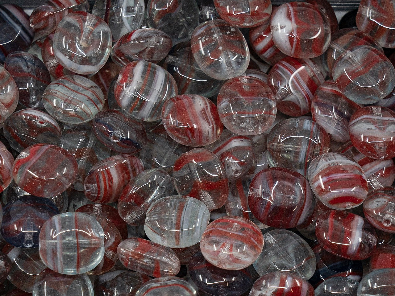 OUTLET Pressed Beads, mm, Glass, Czech Republic