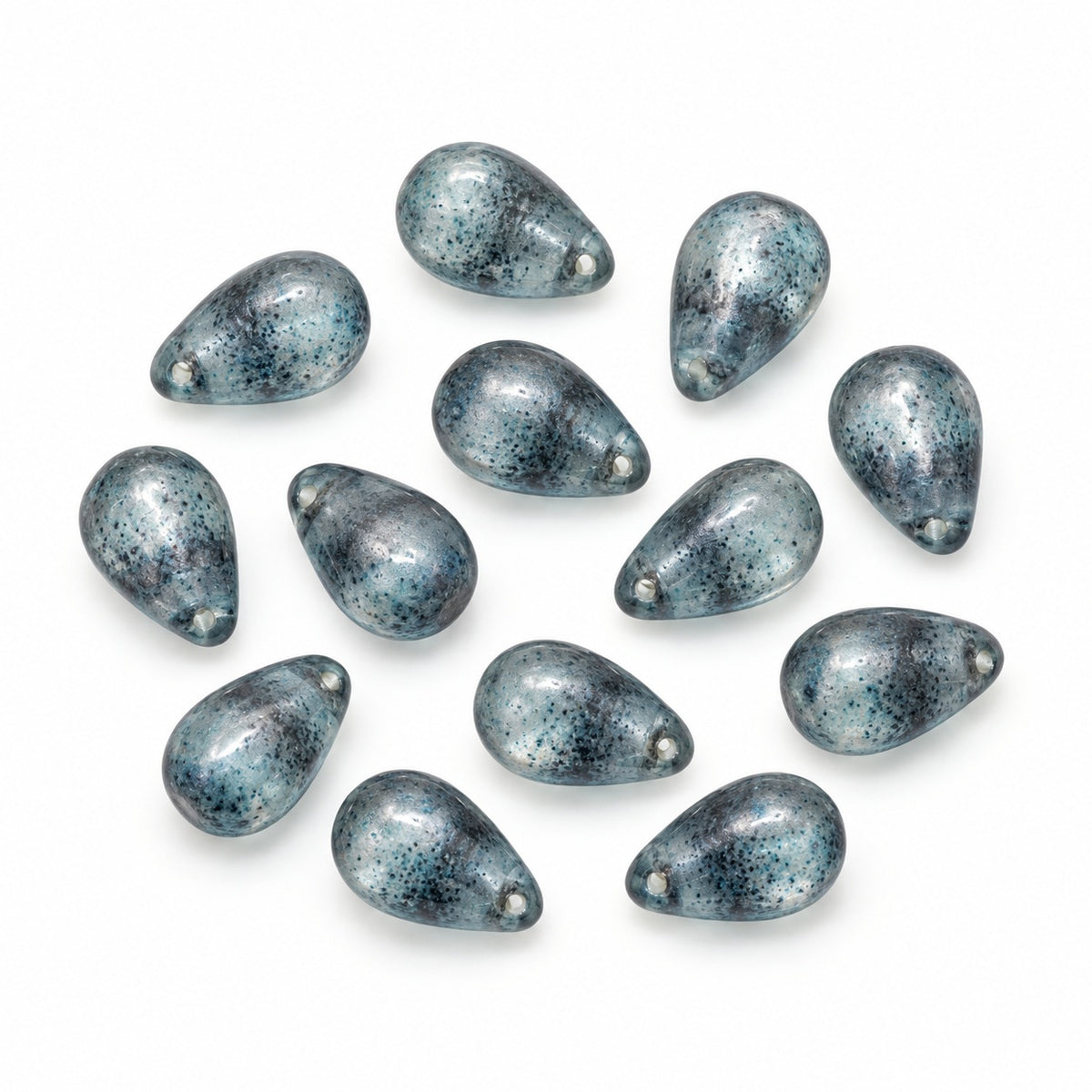 Drop Beads, Crystal Matte Terracotta Blue (00030-84110-15464), Glass, Czech Republic