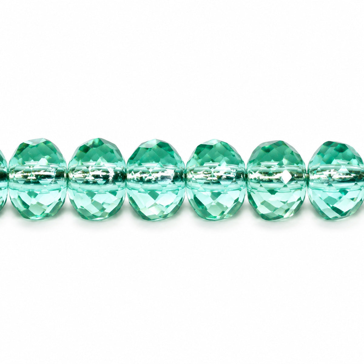 Special Cut Faceted Fire Polished Beads, Transparent Aqua (60110), Glass, Czech Republic