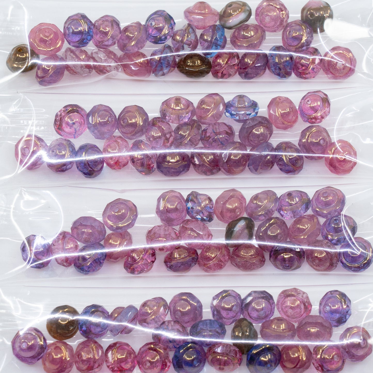 清仓 10克 切面特殊切割珠子,6 x 8毫米,X3192 紫色 (x3192-15726),玻璃,捷克共和国