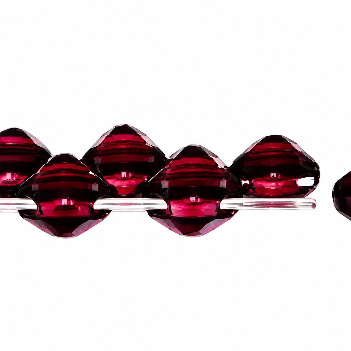 Silky 2-Hole Square Beads, Transparent Amethyst (20080), Glass, Czech Republic