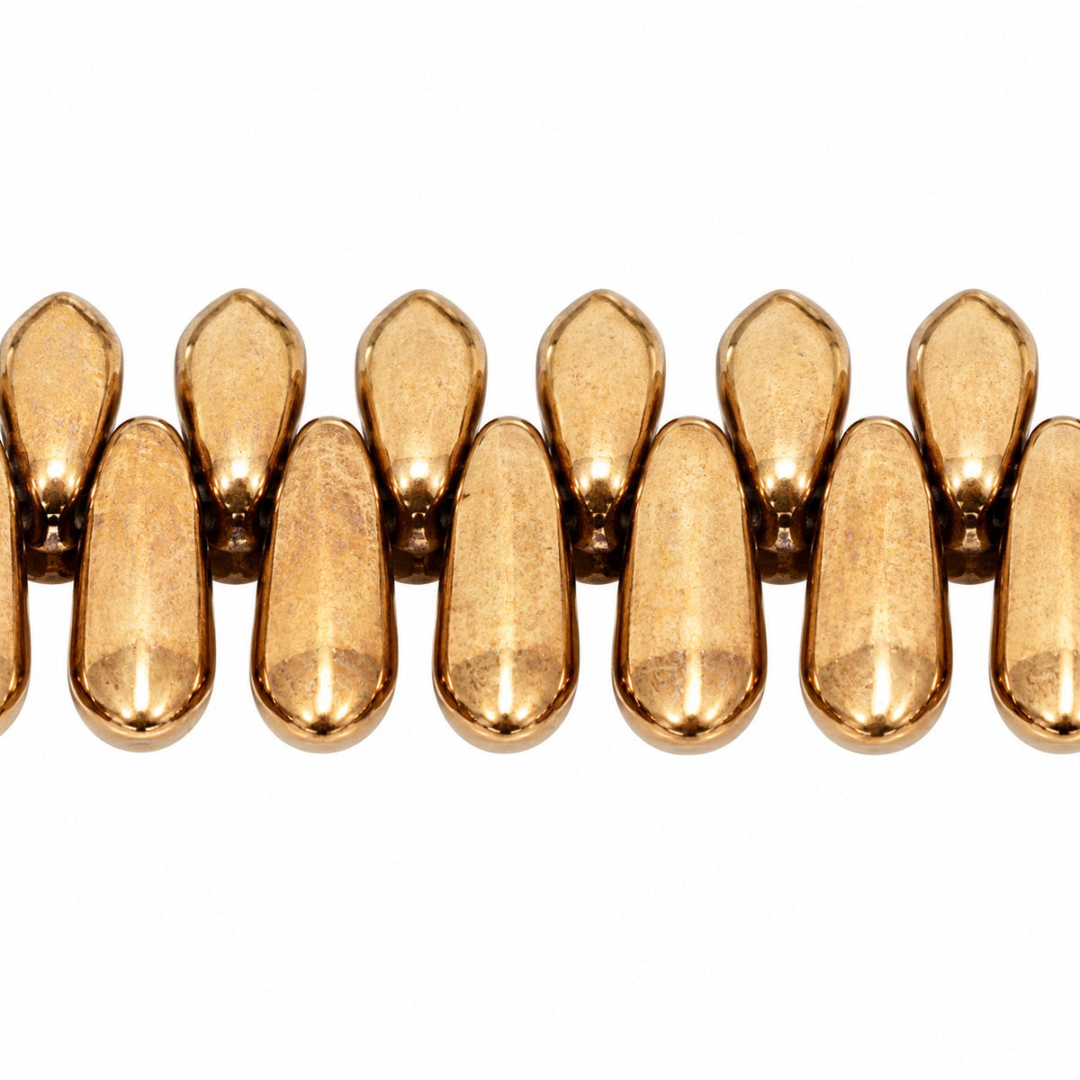 Dagger Beads, Black Brass (23980-90215), Glass, Czech Republic