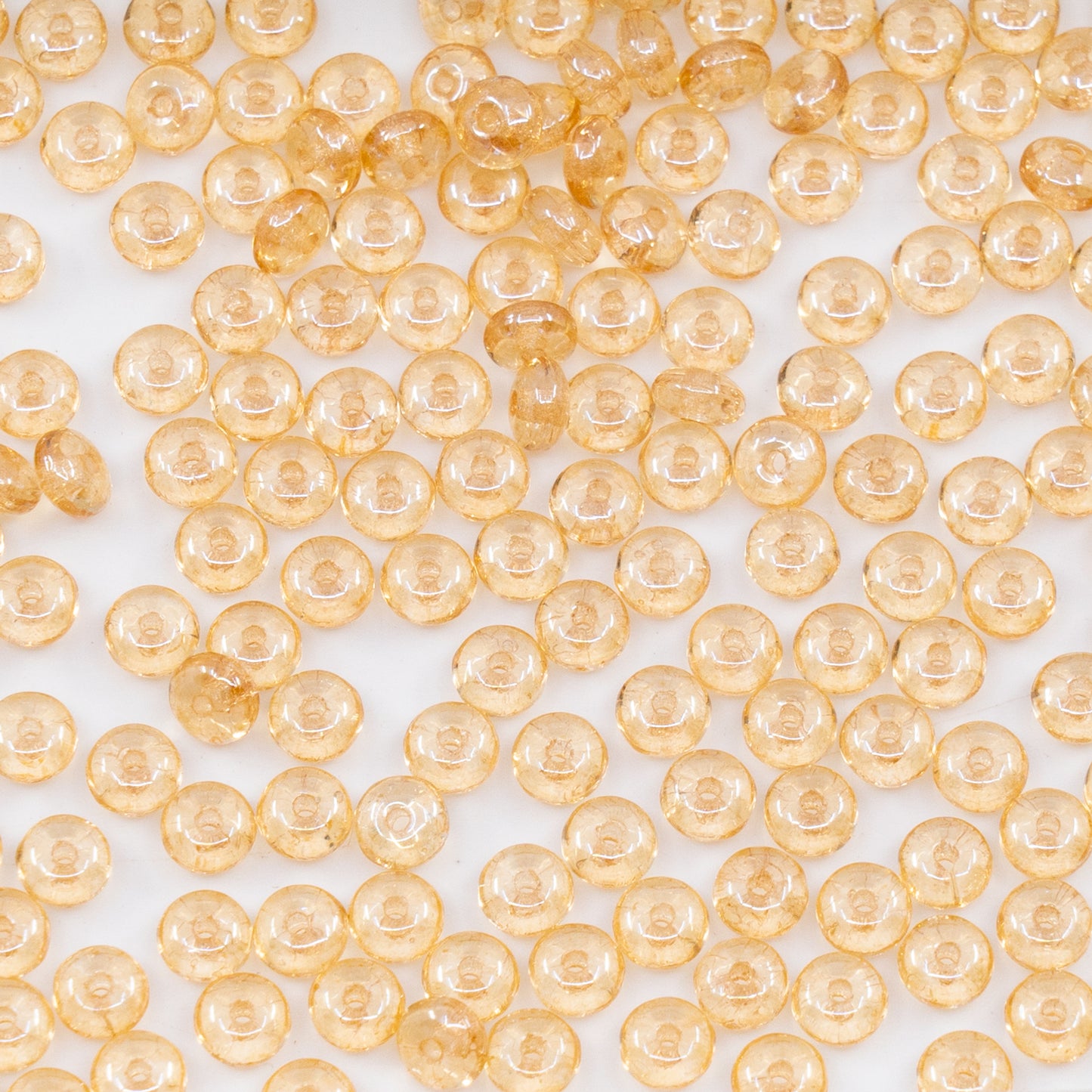 OUTLET 250g/50g Space Disk Beads, 4 x 4 mm, Crystal Luster Brown Full Coated (00030-14413), Glass, Czech Republic