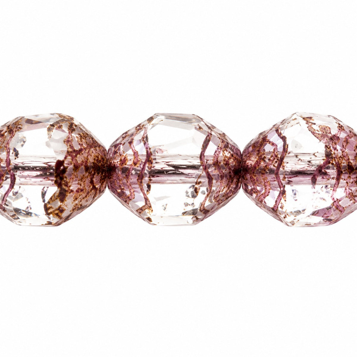 Special Cut Faceted Fire Polished Beads, X3145 Bronze (x3145-14415), Glass, Czech Republic