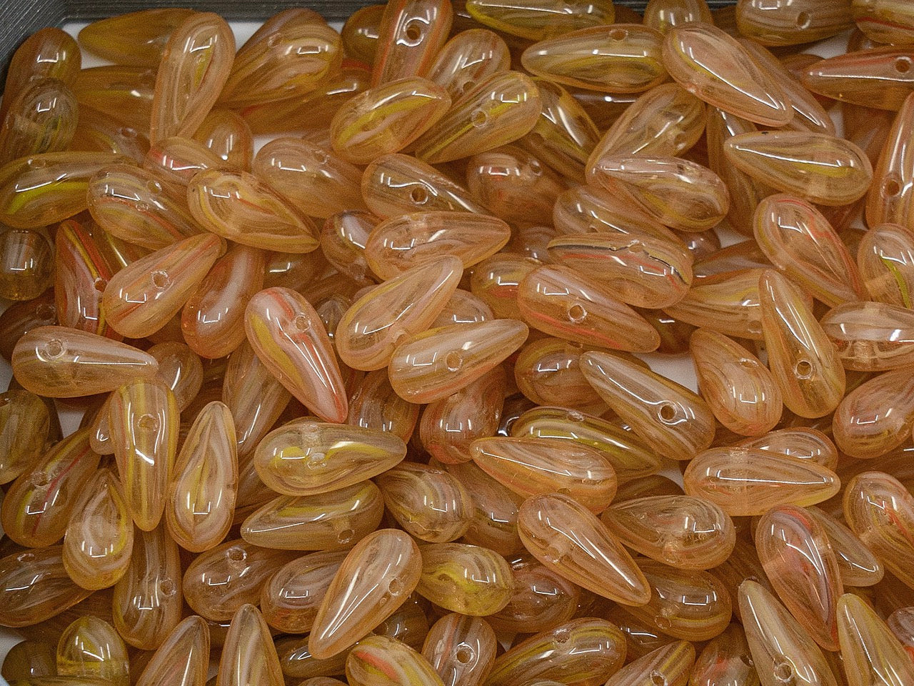 アウトレット ティアドロップビーズ、mm、ガラス、チェコ共和国