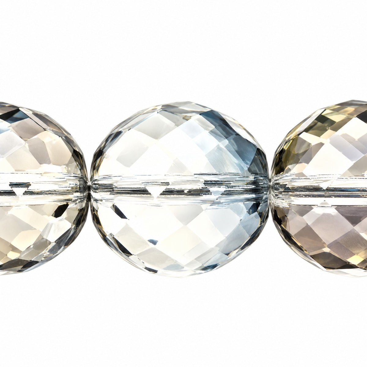 Faceted Round Fire Polished Beads, Crystal 23103 (00030-23103), Glass, Czech Republic