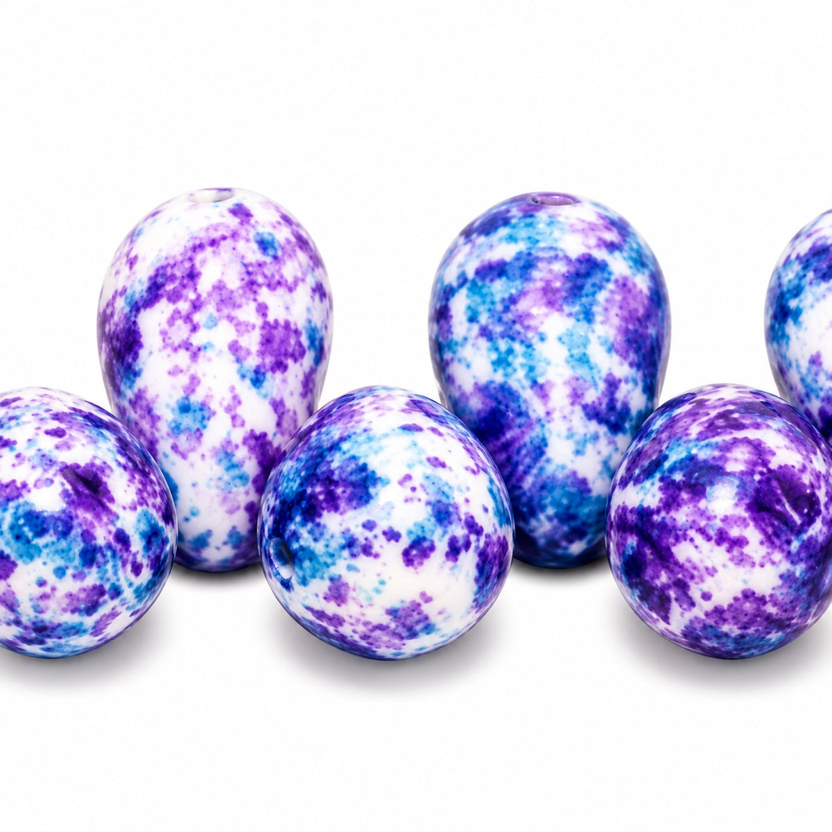 Drop Beads, White 48501 (02010-48501), Glass, Czech Republic