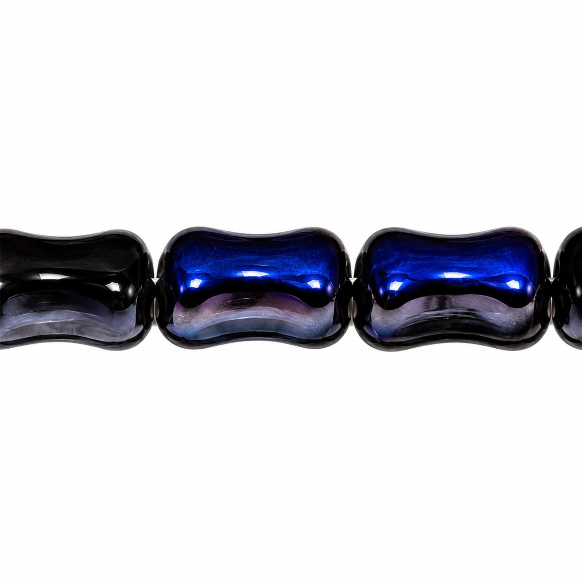 Shaped Pressed Beads, Black 23101 (23980-23101), Glass, Czech Republic