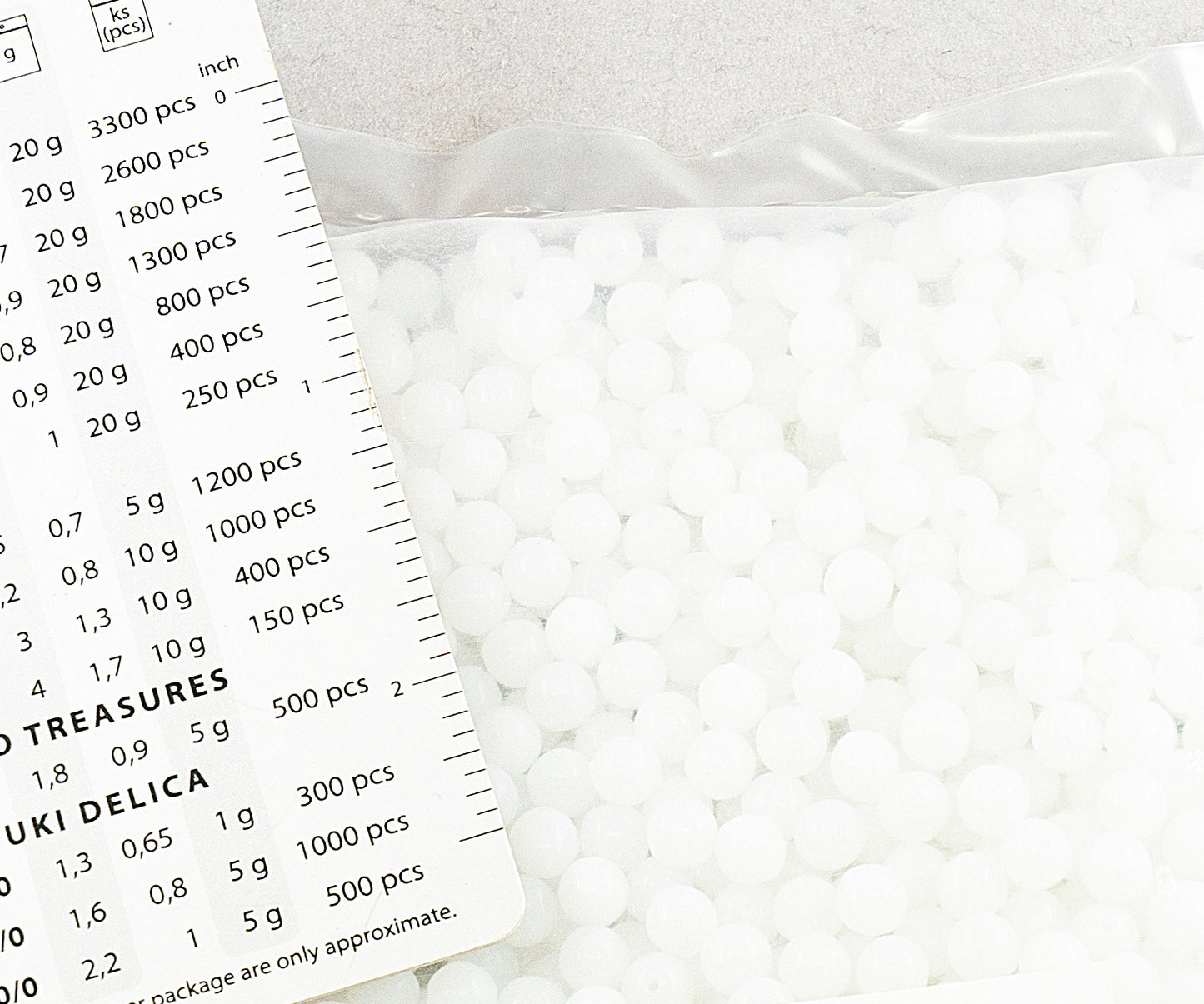 OUTLET 250g Round Pressed Druck Beads , 5 x 5 mm, White (02010-), Glass, Czech Republic