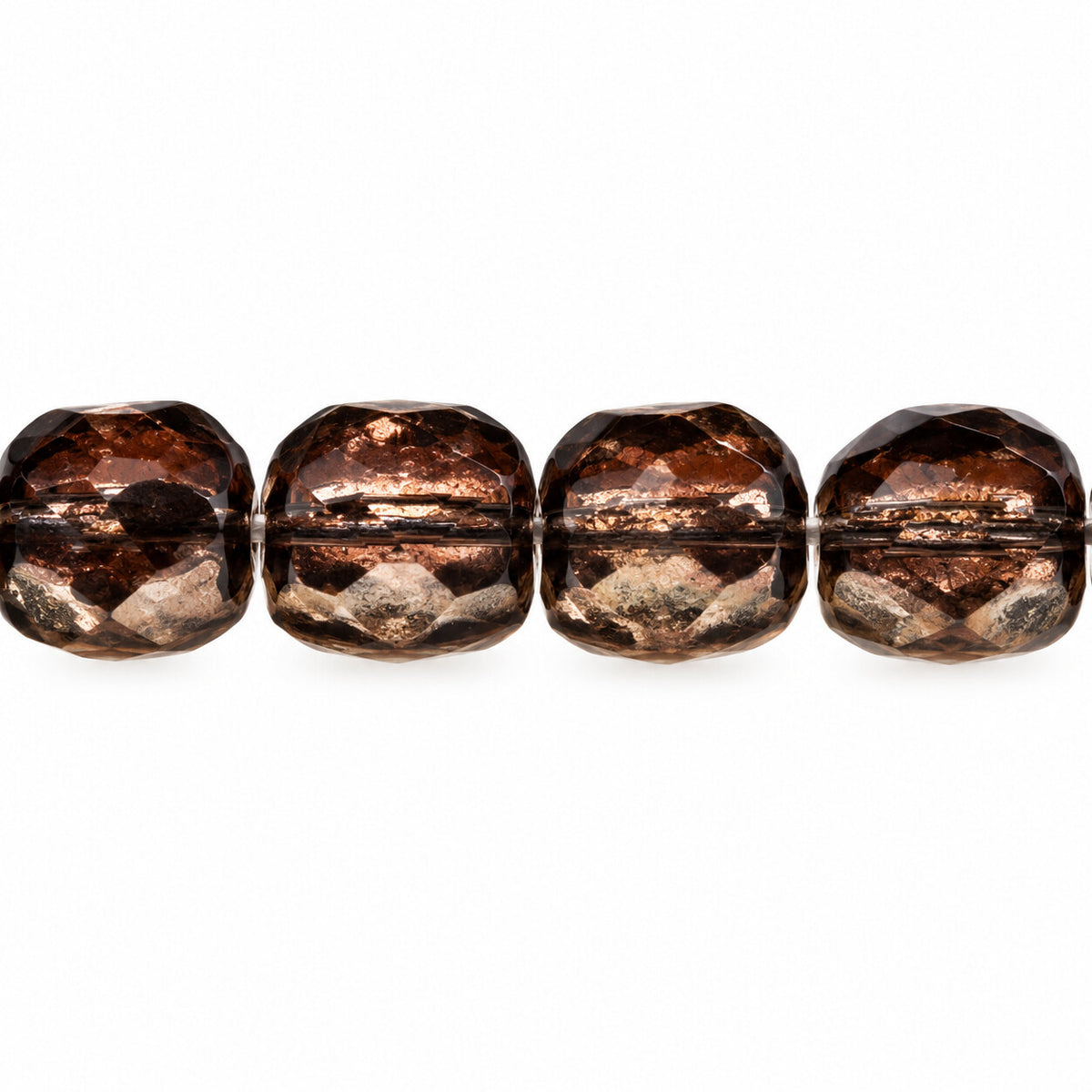 Wasp Special Cut Faceted Fire Polished Beads, Transparent Pink Platin (70110-13702), Glass, Czech Republic