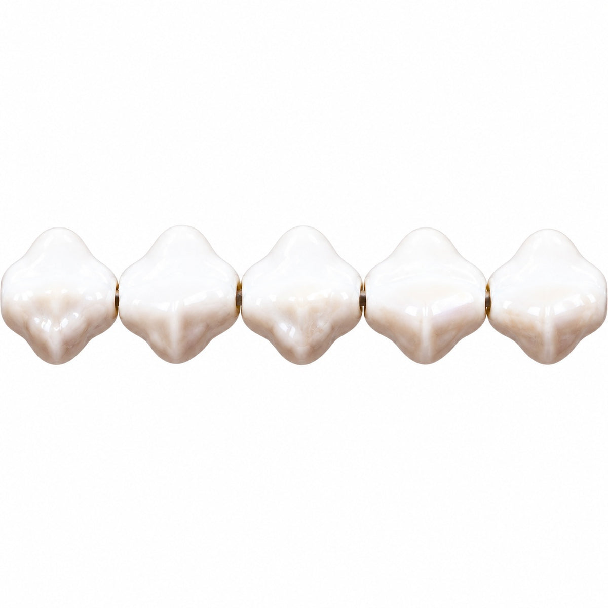 Spinner Beads, Chalk White (03000), Glass, Czech Republic