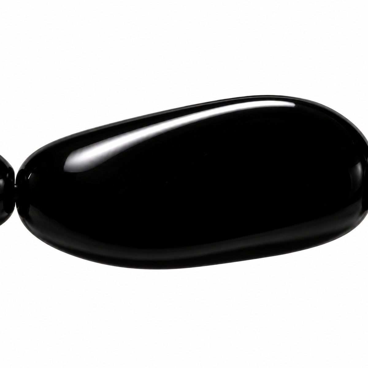 Pressed Beads, Black (23980), Glass, Czech Republic