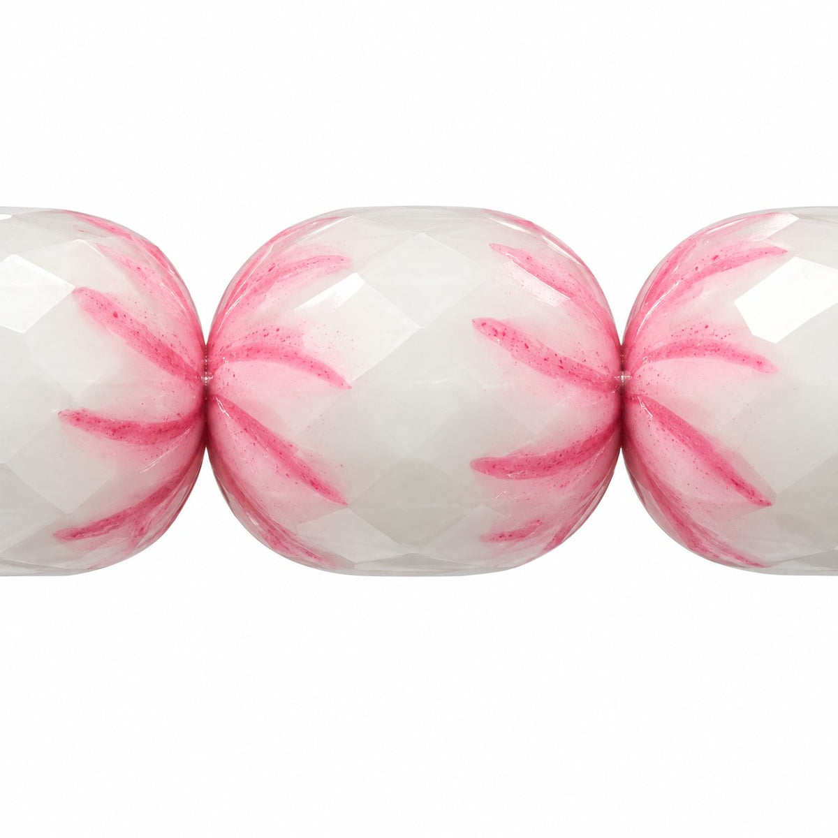 Fire Polished Faceted Cathedral Beads, White 47570 (02010-47570), Glass, Czech Republic