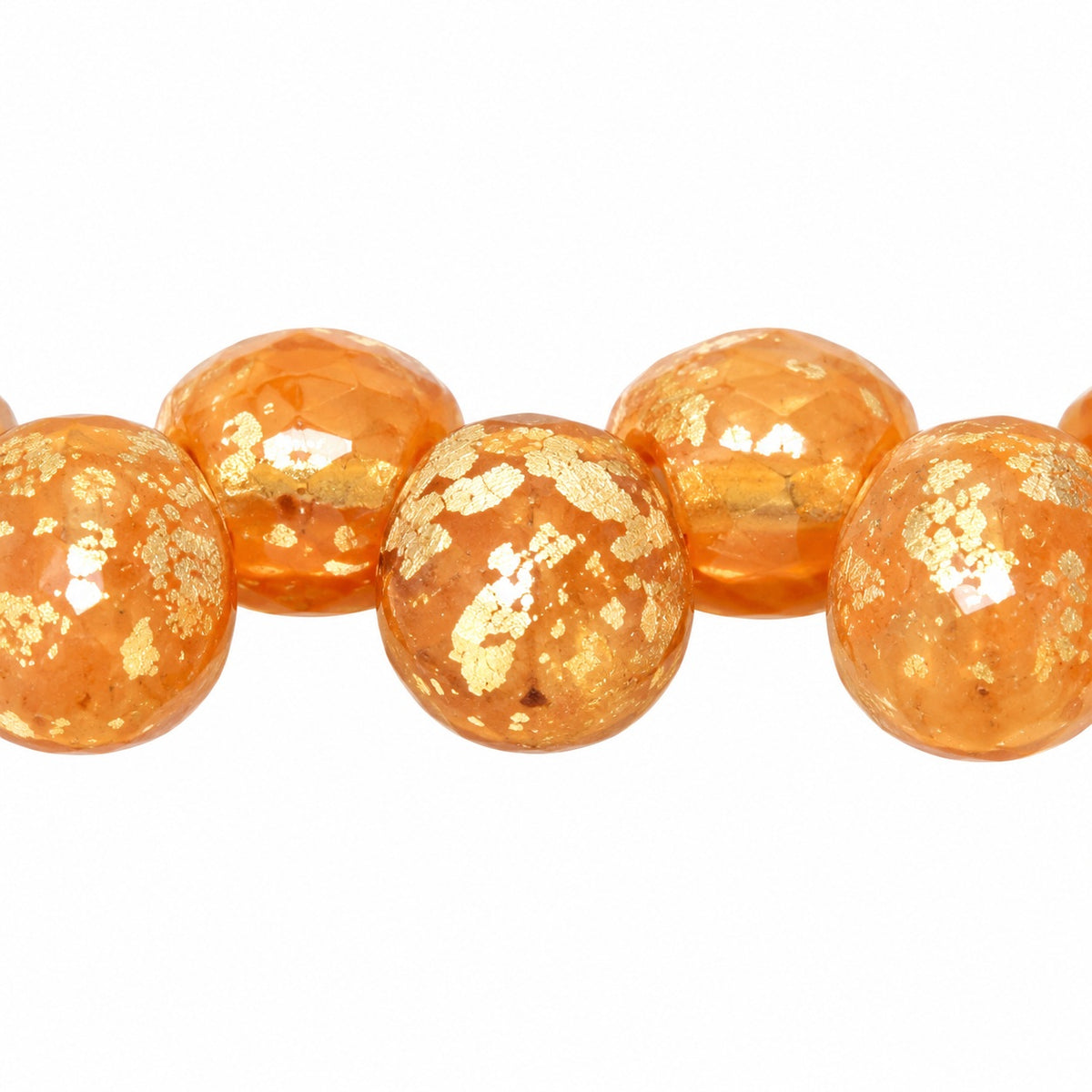 Tulip Petal Beads, Opal Orange Gold Splash (11000-94401), Glass, Czech Republic