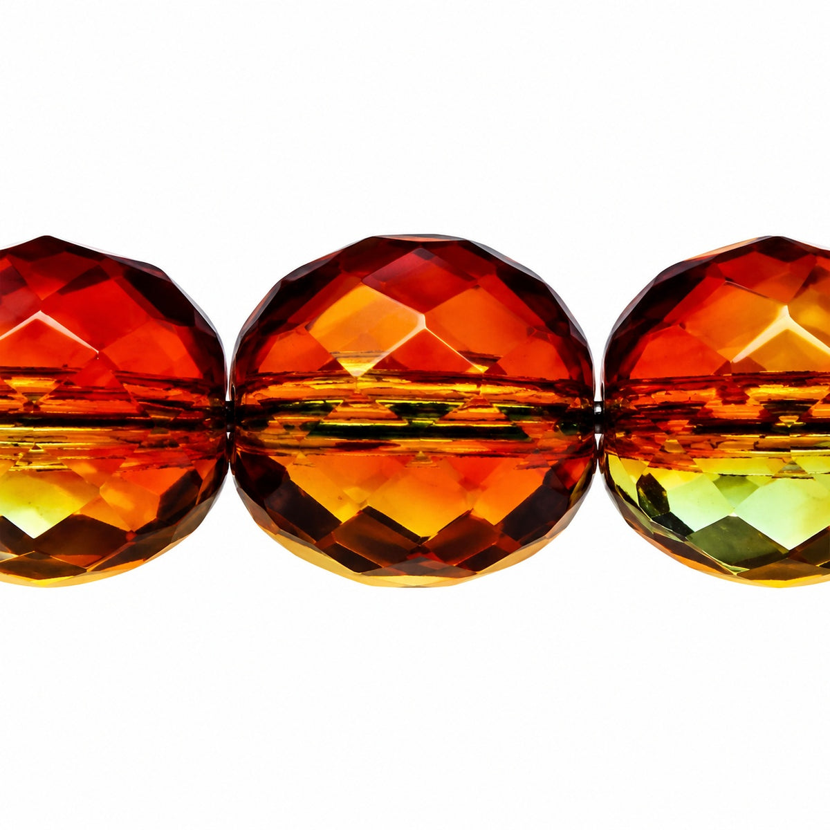 Faceted Round Fire Polished Beads, T0070 (t0070), Glass, Czech Republic