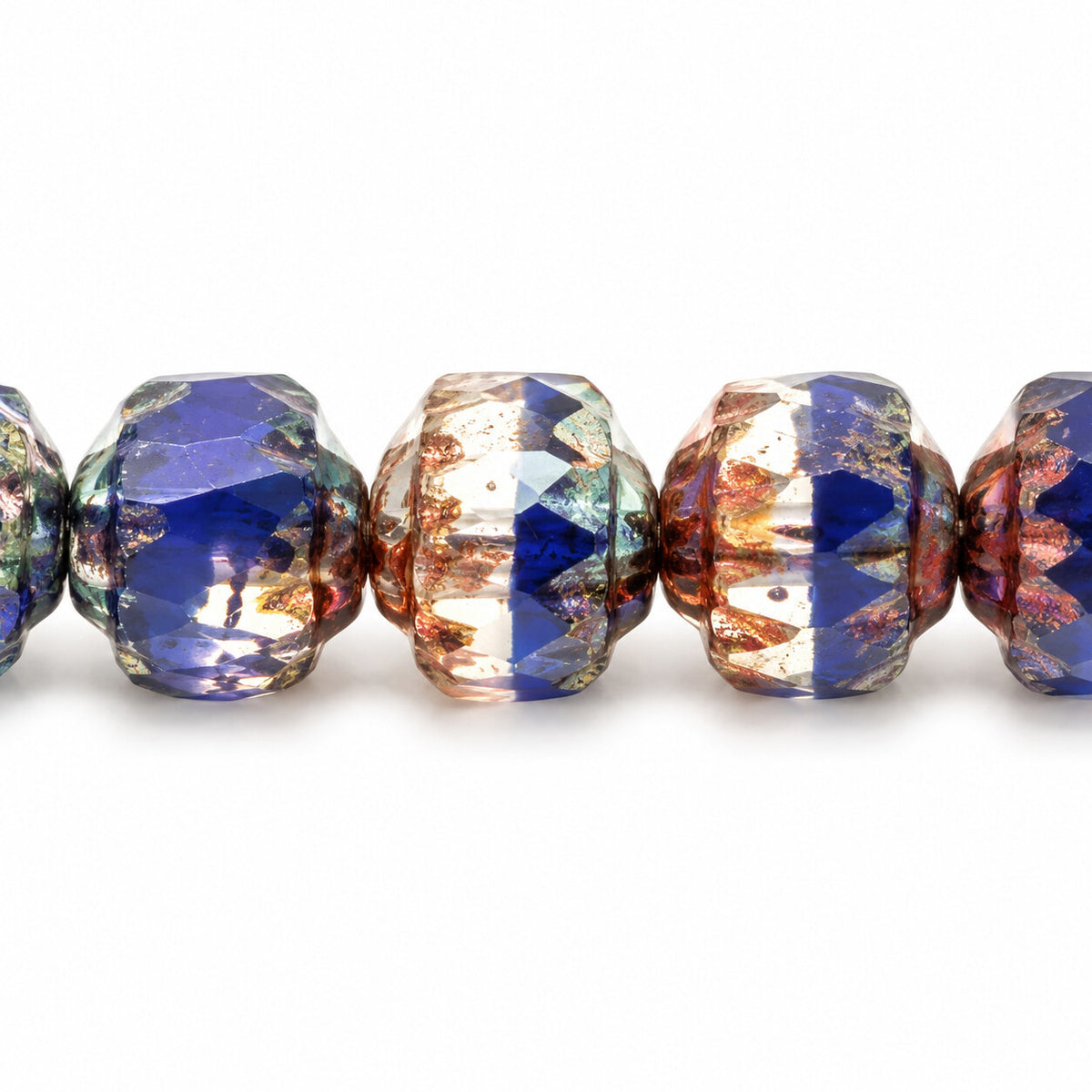 Cathedral Faceted Fire Polished Beads, X1974 Stain Strong (x1974-86805), Glass, Czech Republic
