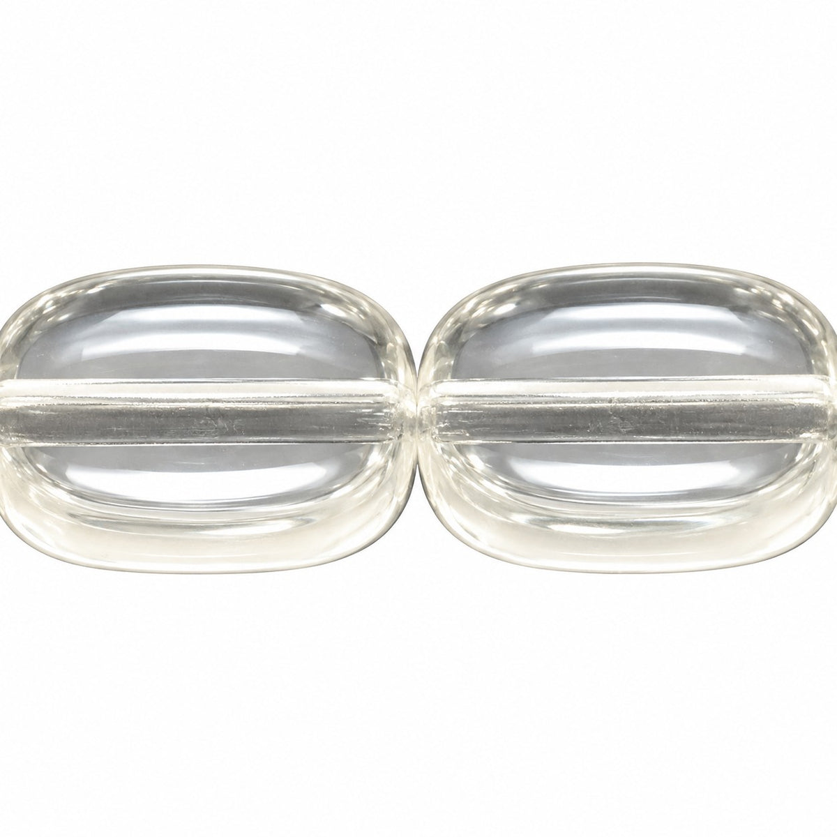 Shaped Pressed Beads, Crystal (30), Glass, Czech Republic