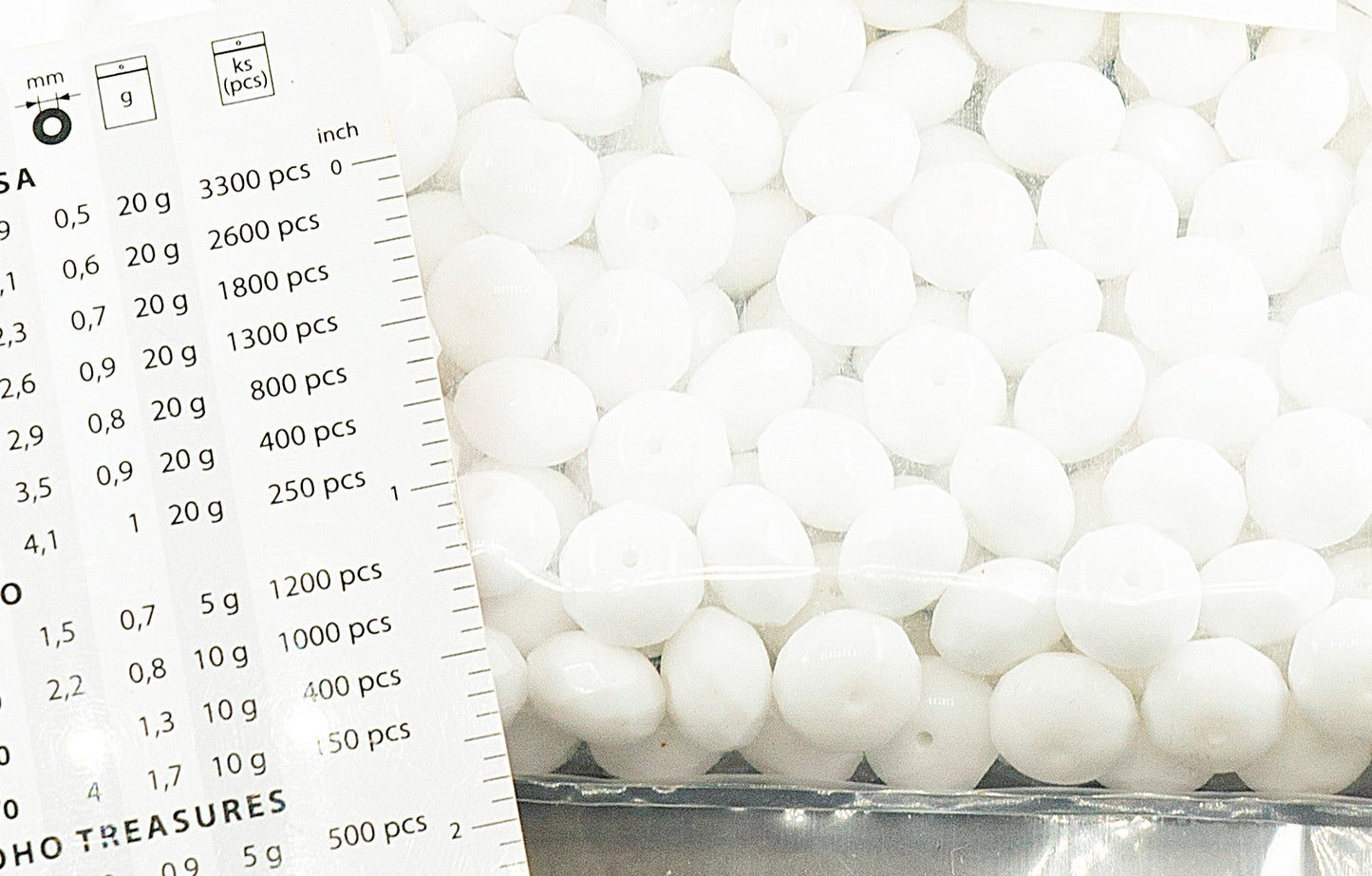 アウトレット 250g ファセット加工 ファイアポリッシュ ロンデルビーズ ロンデル、11 x 7 mm、ホワイト (02010-)、ガラス、チェコ共和国