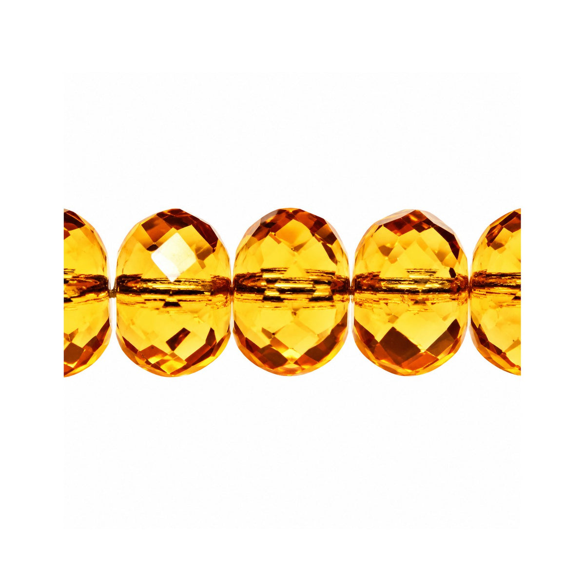 Special Cut Faceted Fire Polished Beads, Transparent Orange (10030), Glass, Czech Republic