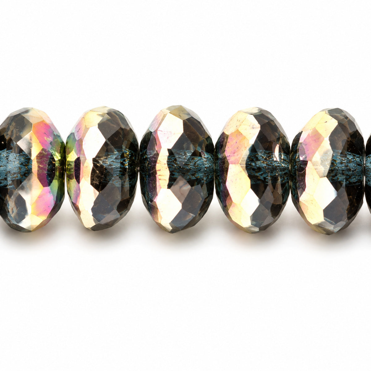 Special Cut Faceted Fire Polished Beads, Transparent Dark Blue Prismatic Phoenix (30330-27104), Glass, Czech Republic