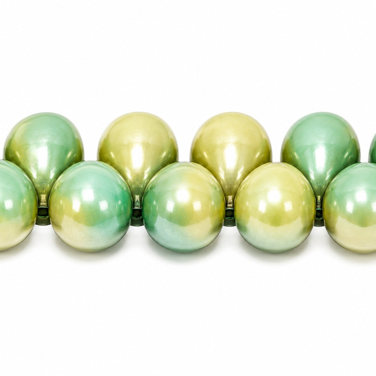 Drop Beads, S0540 Luster Green Full Coated (s0540-14457), Glass, Czech Republic