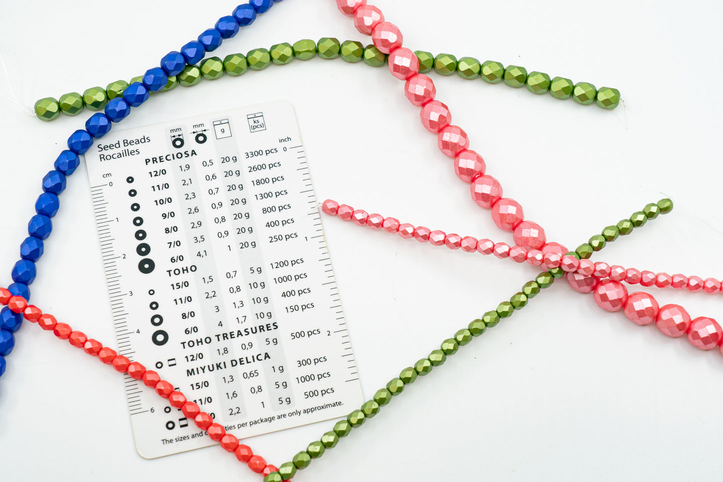 捷克多面圆形玻璃珠套装,6 颗 15 厘米的火抛光串珠 - 粉色 - 珠宝制作套件,玻璃,捷克共和国