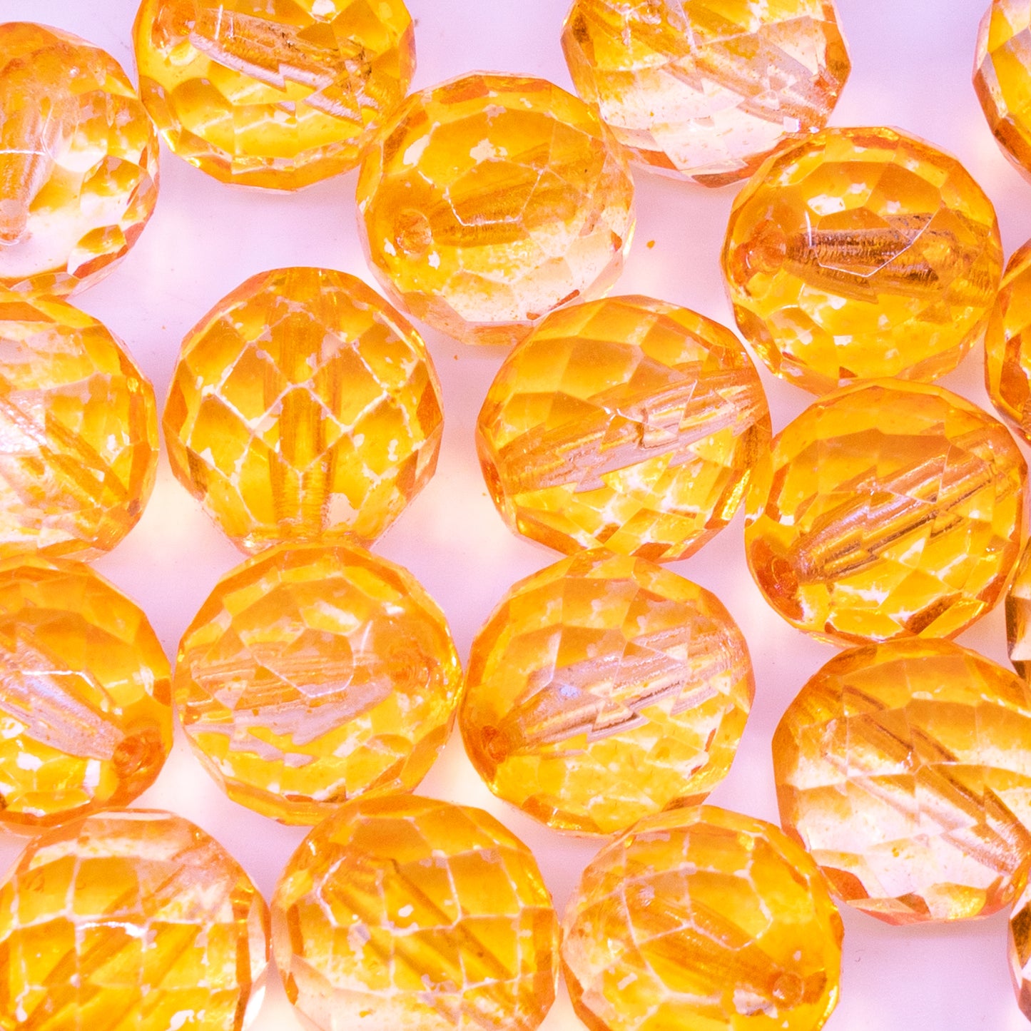 OUTLET 10 grams Faceted Round Fire Polished Beads, 14 x 14 mm, Crystal 40087 (00030-40087), Glass, Czech Republic
