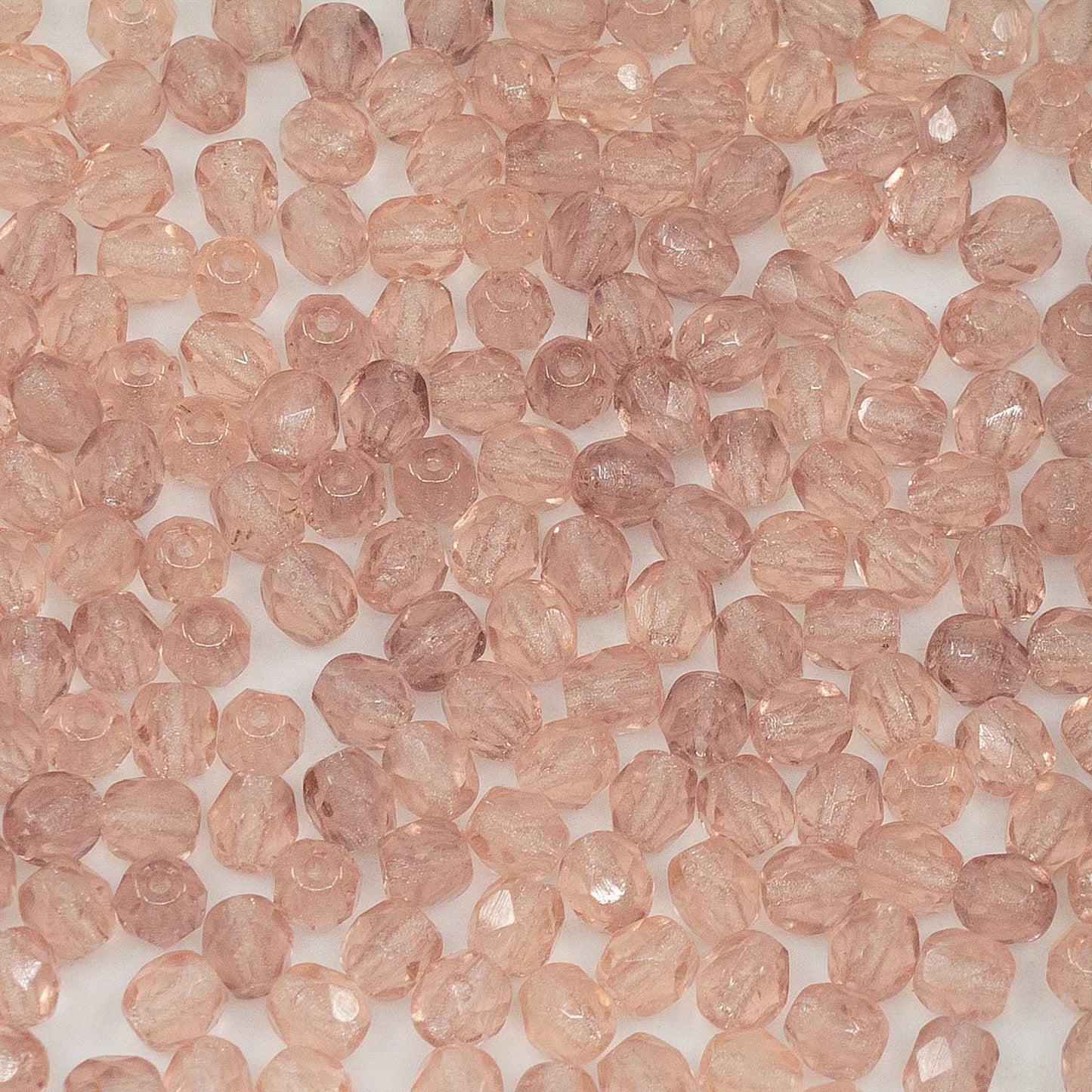 OUTLET 10 grams Faceted Round Fire Polished Beads, 4 x 4 mm, Pink Mixed Colors (pink-mix), Glass, Czech Republic