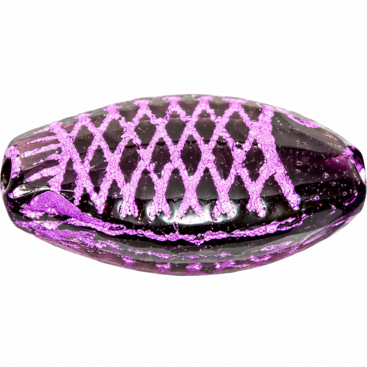 Fish Shaped Beads, Transparent Amethyst Purple Lined (20080-46420), Glass, Czech Republic