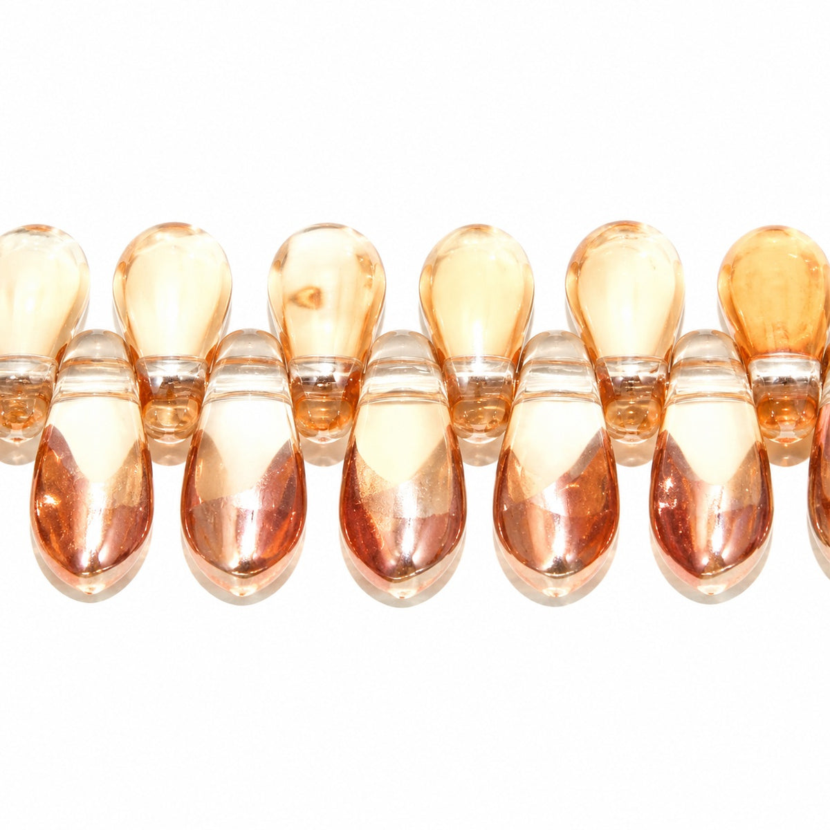 Dagger Beads, Crystal 22501 (00030-22501), Glass, Czech Republic