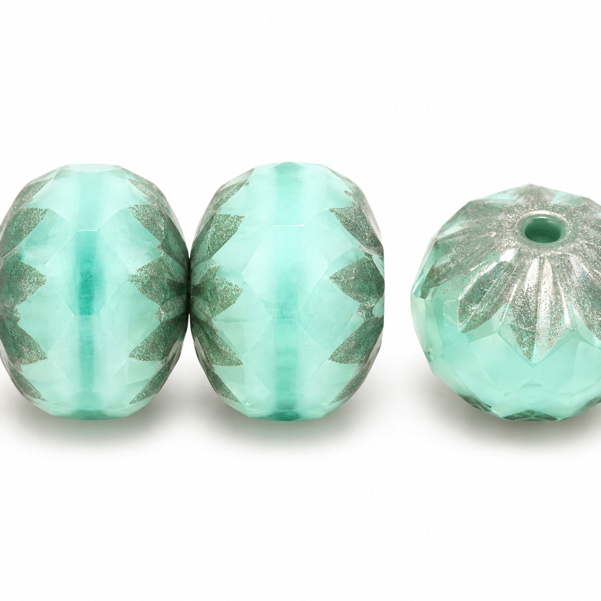 Special Cut Faceted Fire Polished Beads, 54210 Platin (54210-13702), Glass, Czech Republic