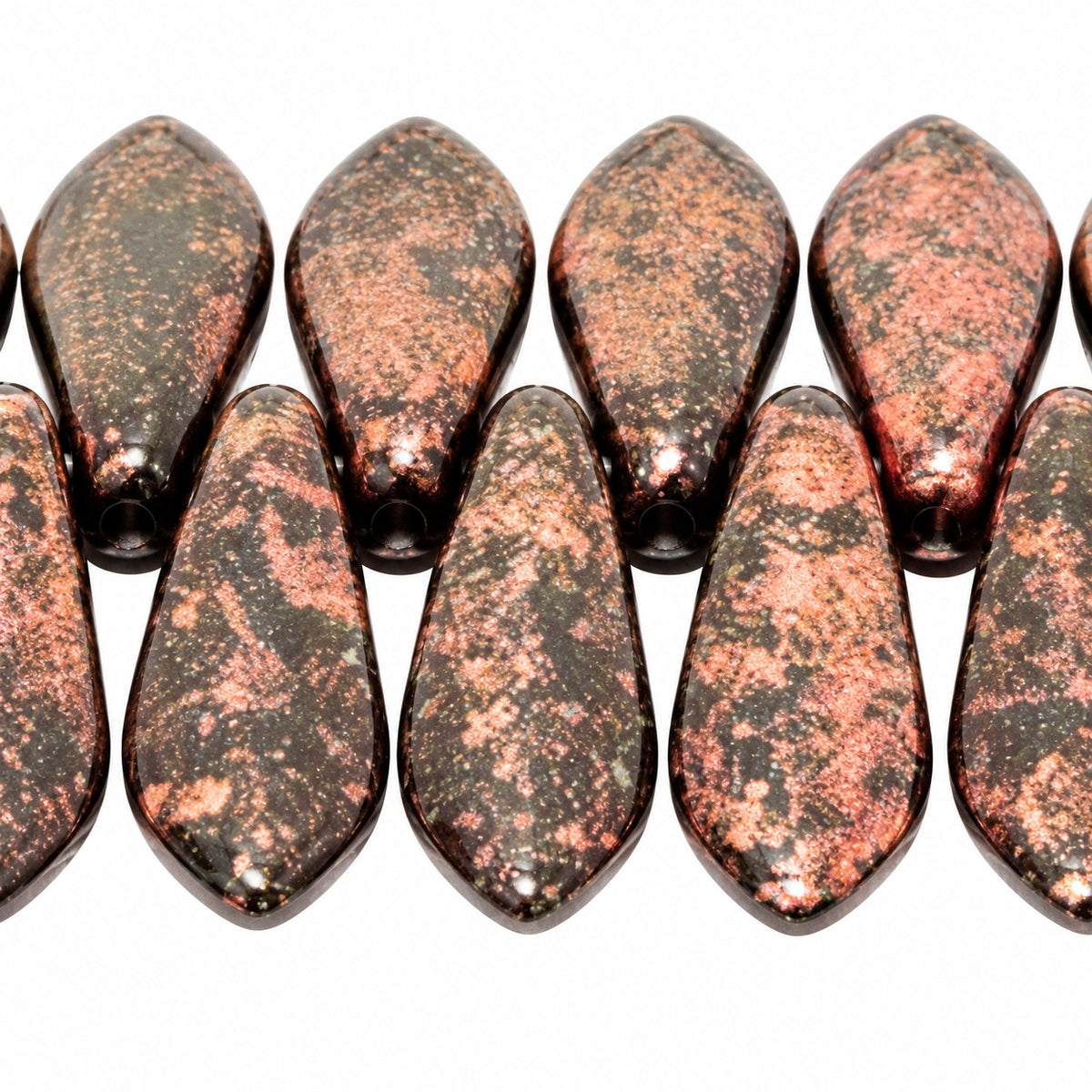 Dagger Beads, Black 47903 (23980-47903), Glass, Czech Republic