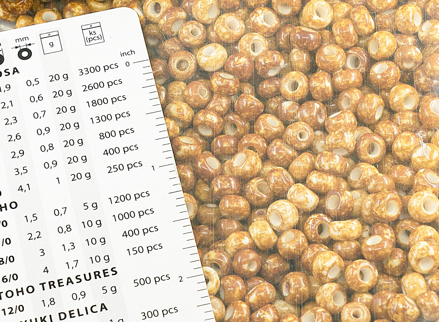 アウトレット 250g シードベダス ロカイユ 2/0 シードベダス ロカイユ、2 x 0 mm、チョークホワイトトラバーチン(03000-86800)、ガラス、チェコ共和国