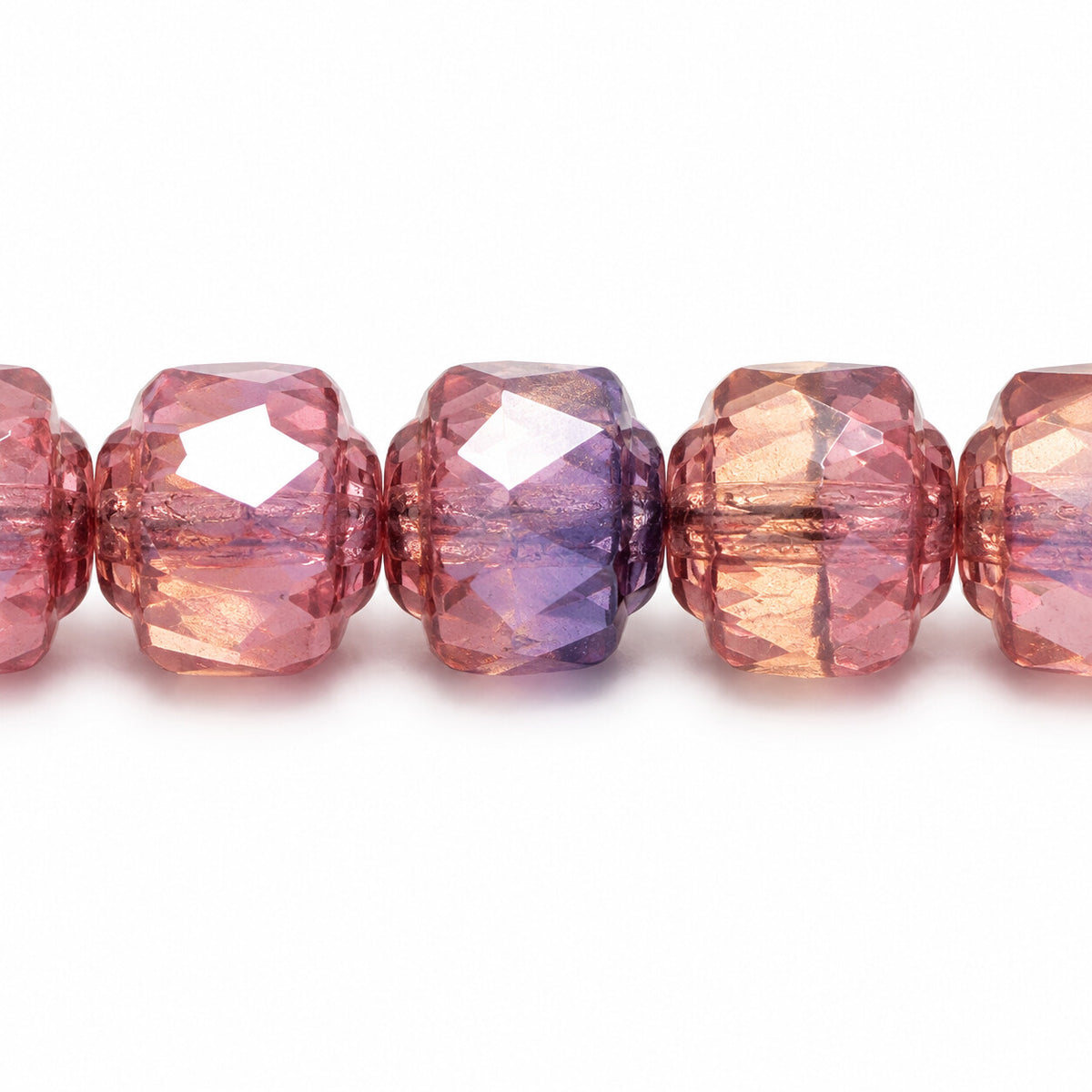 Cathedral Faceted Fire Polished Beads, X3198 Purple (x3198-15726), Glass, Czech Republic