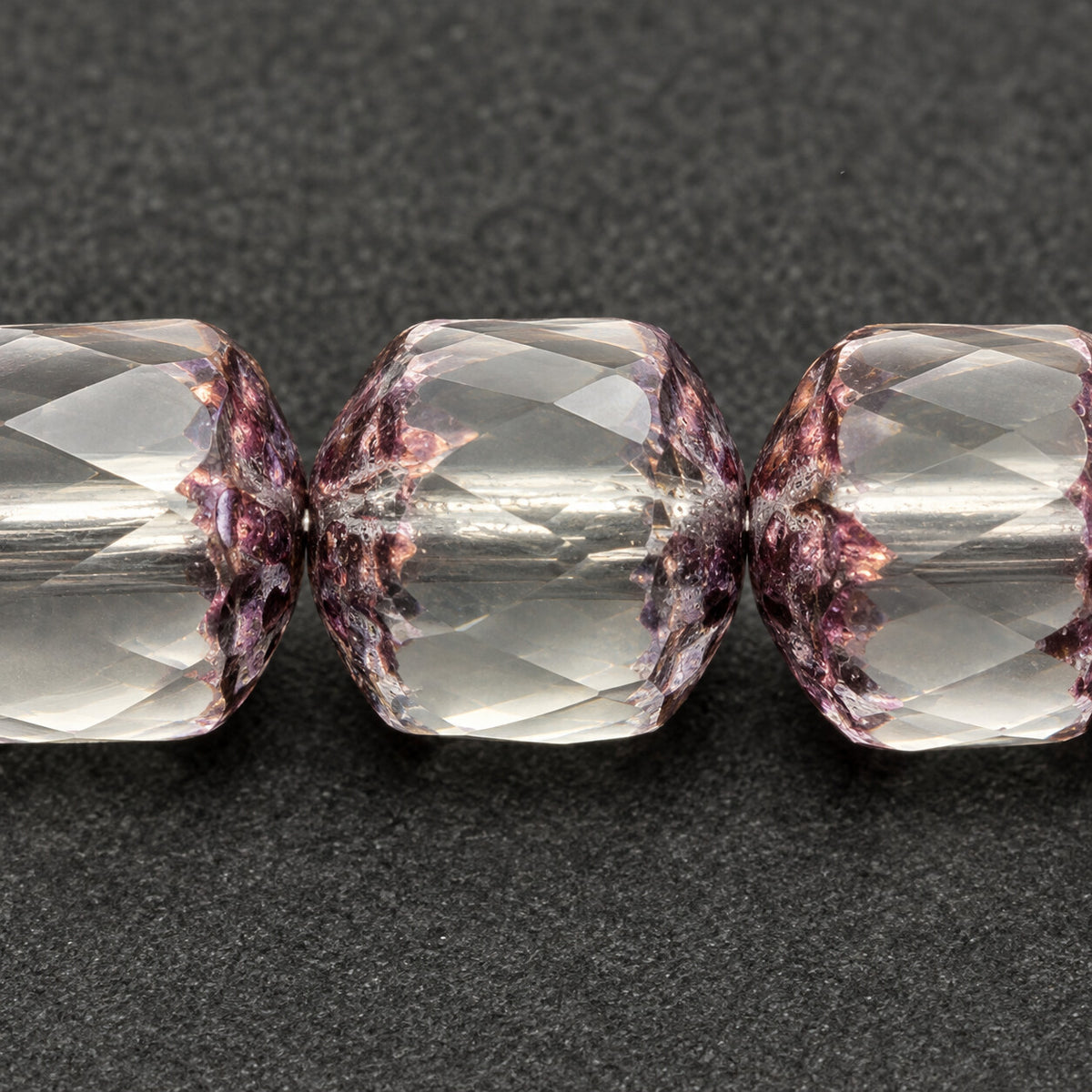 Cathedral Faceted Fire Polished Beads, Crystal Matte Vega Iris (00030-84110-15781), Glass, Czech Republic