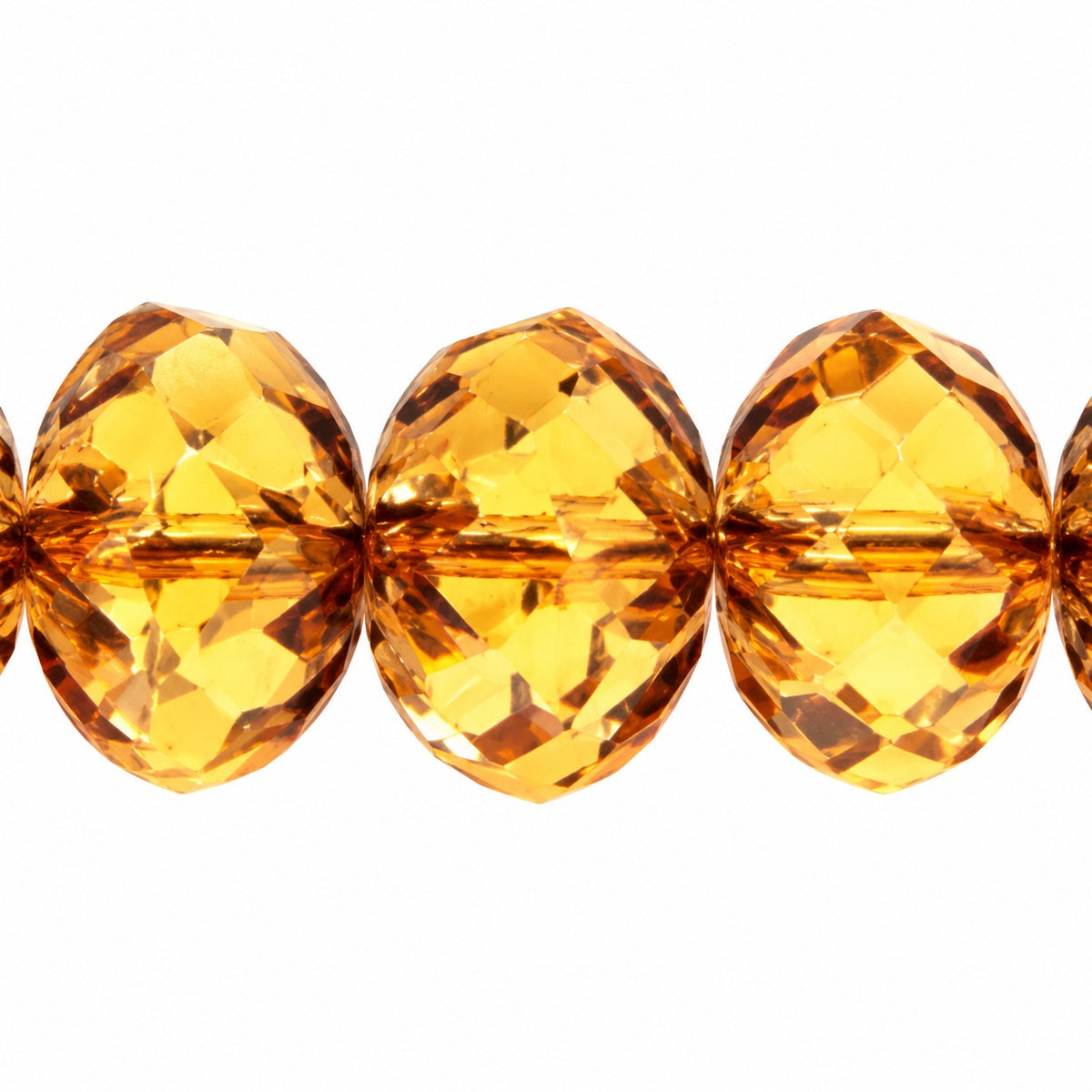 Special Cut Faceted Fire Polished Beads, Transparent Orange Bronze (10030-14415), Glass, Czech Republic