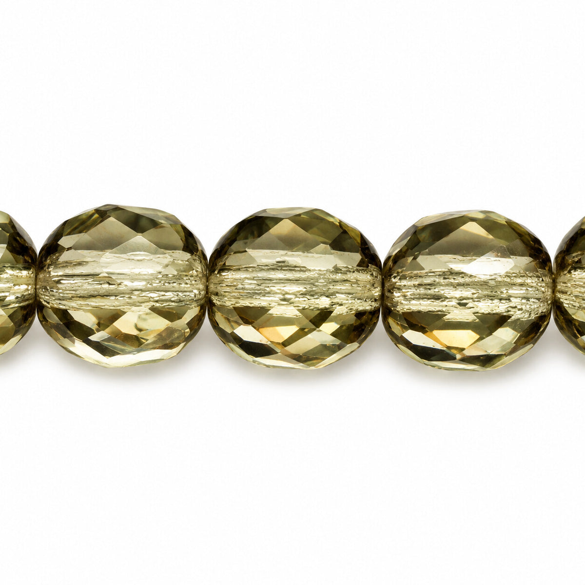 Faceted Special Cut Beads, Gray (40000), Glass, Czech Republic