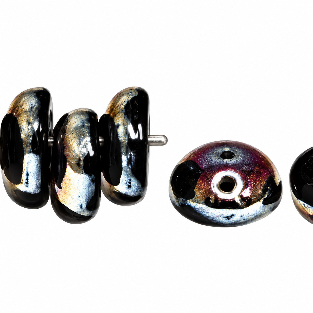 Piggy Beads, Black 29111 (23980-29111), Glass, Czech Republic