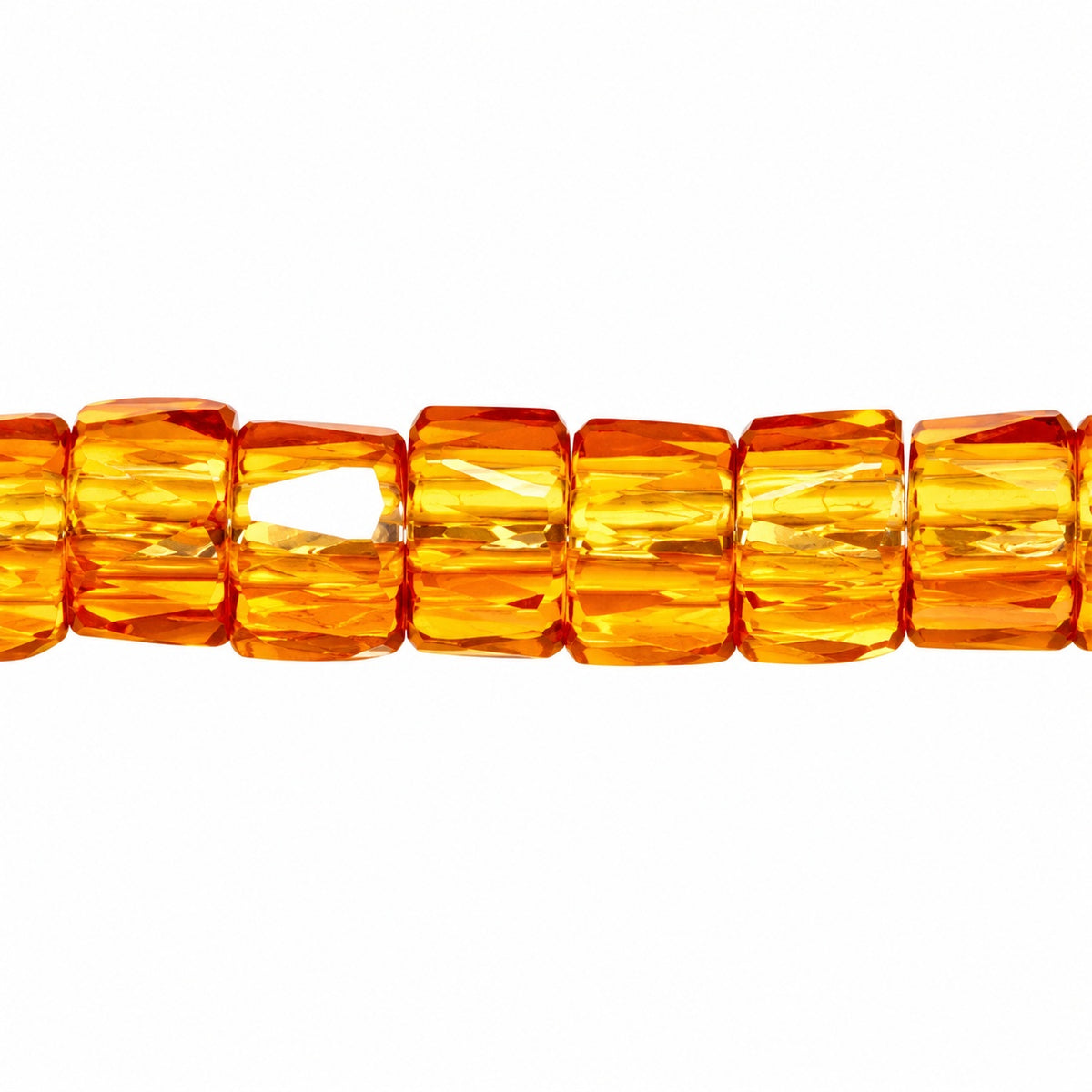 Faceted Oval Beads Special Cut, Transparent Orange (10060), Glass, Czech Republic