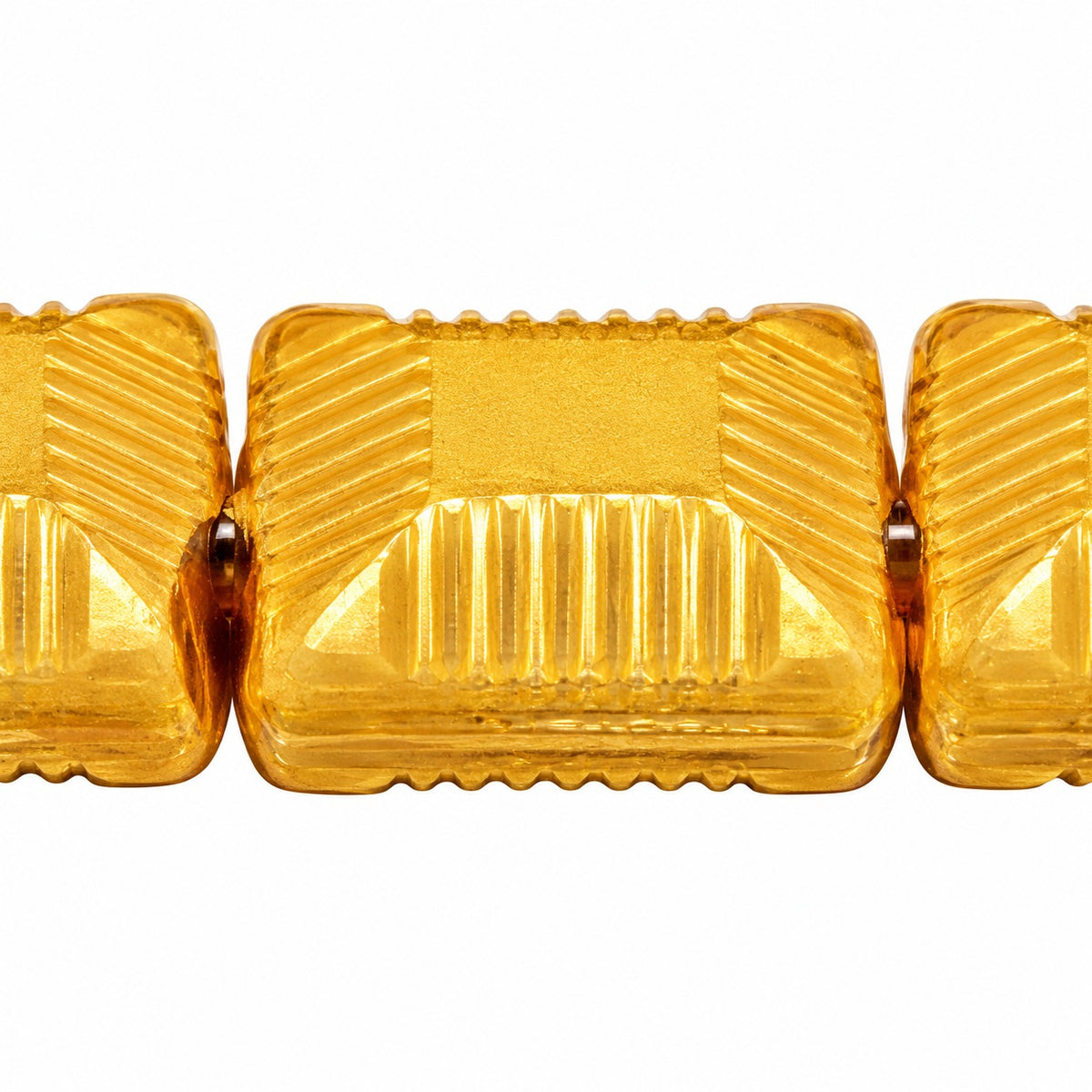 Ribbed Pillow Beads, Opaque Beige (13010), Glass, Czech Republic