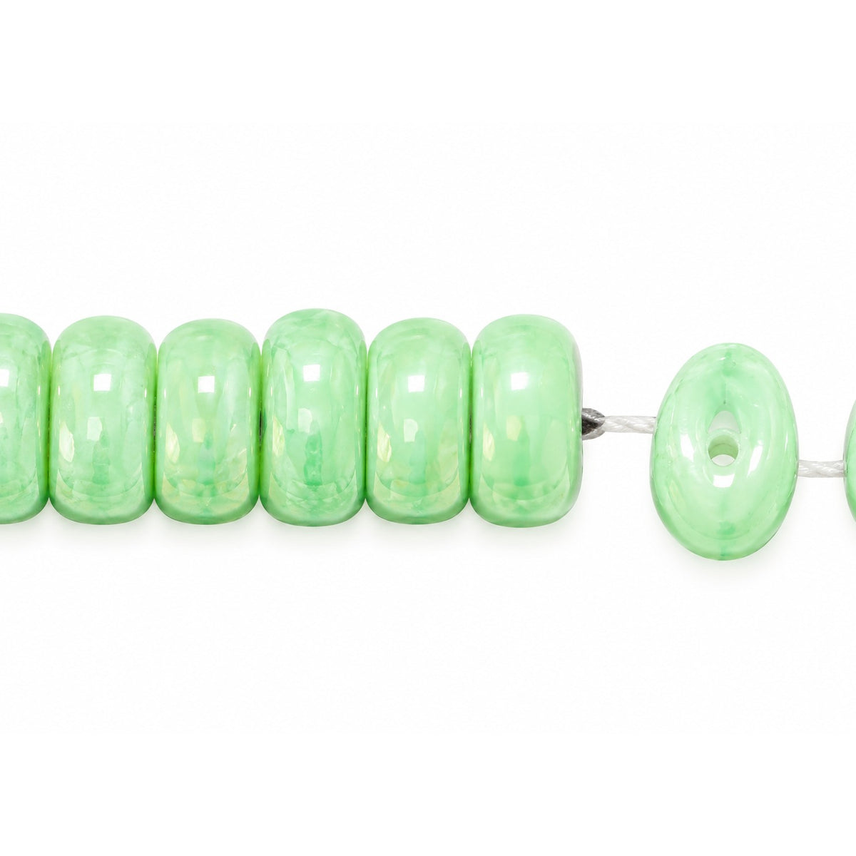 3-Hole Pressed Oval Beads, Copper Lined (54200), Glass, Czech Republic