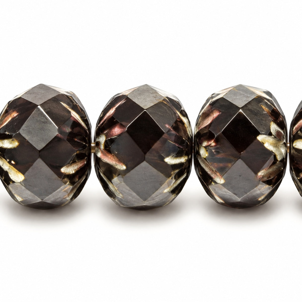 Special Cut Faceted Fire Polished Beads, Black Stain Strong (23980-86805), Glass, Czech Republic